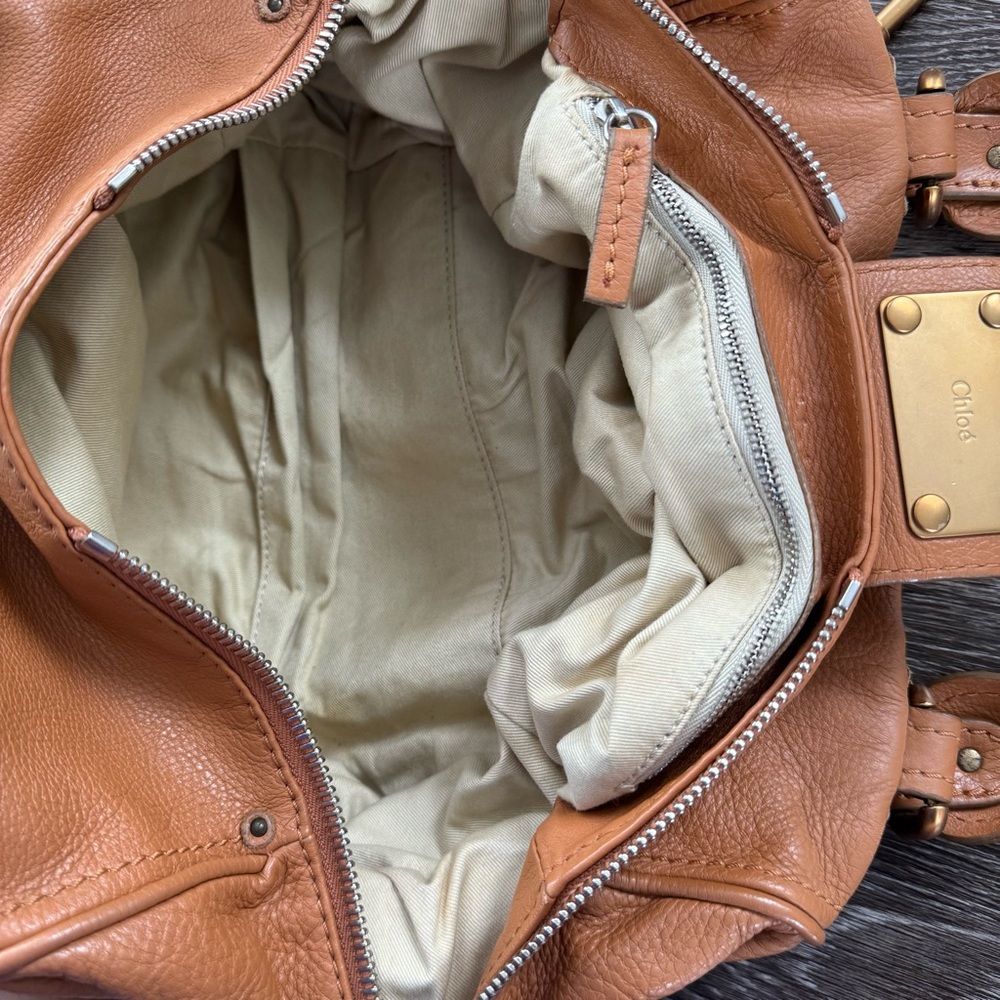 Chloe Paddington Leather Handbag with Lock - Picture 12 of 12